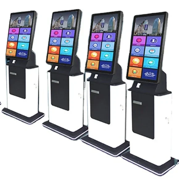 Floor Stand Self Service Payment Kiosk Order Parking Payment Kiosk Cash Recycler Machine Ticket Kiosk