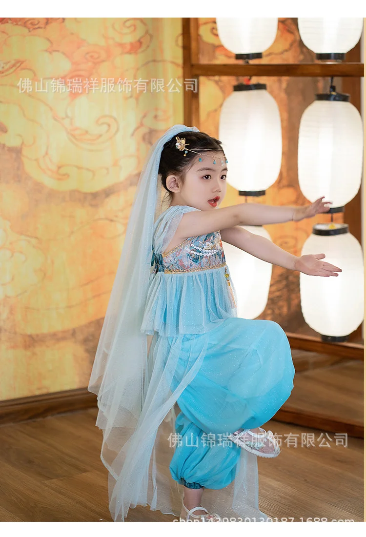 Hanfu children's girls' super fairy girls' children's clothes Aladdin magic lamp performance princess skirt