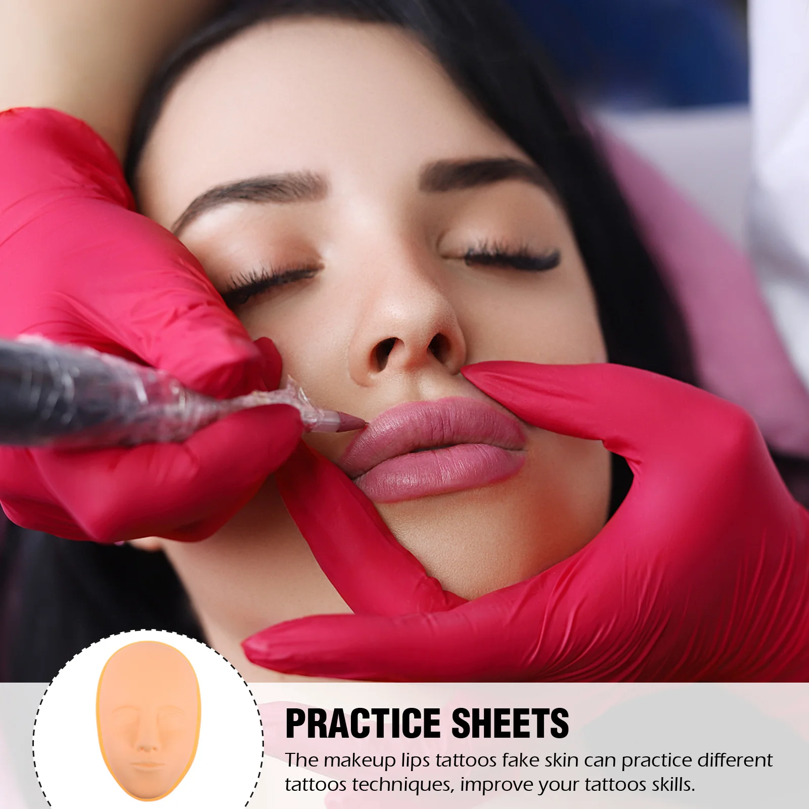 

1 комплект, вышитая татуировка, практика кожи, профессиональный силиконовый пустой тренировочный кожаный лист для художников, реалистичная сенсорная татуировка