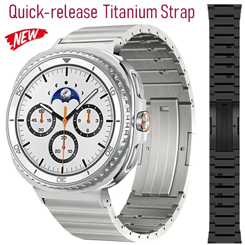 

Quick Release Titanium Strap For Samsung Galaxy Watch 8 40mm 44mm 8 Classic 46mm Wristband Galaxy Watch Ultra 47mm Business Band