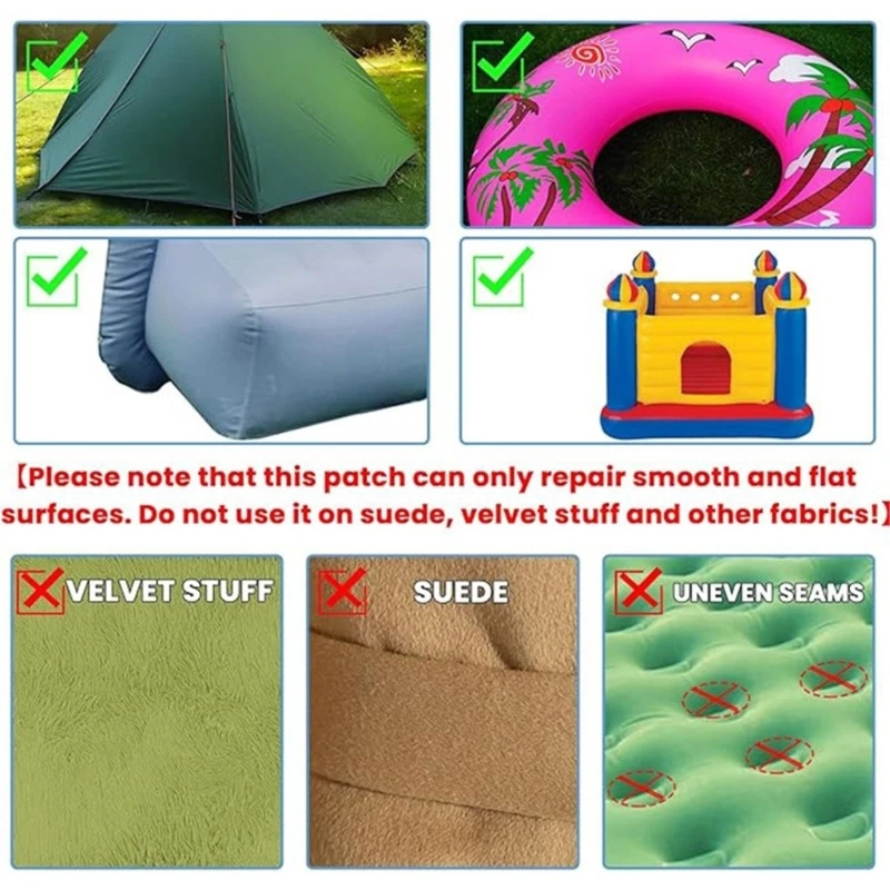 TPU Pool Patches Repair Kits Self-Adhesive Repair Patches Repair for Swimming Pool Dropship