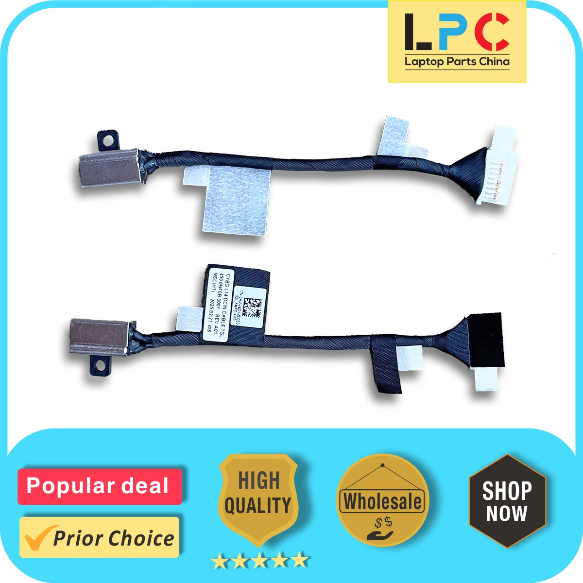 

For Dell Latitude 3420 3520 450.0NF0B.0011 DC Power Jack Charging Port Socket Connector with Cable New