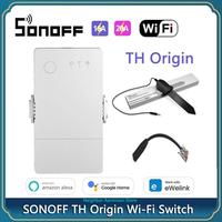 SONOFF TH Origin 16A/20A Temperature Humidity Monitoring WiFi Switch Smart Home Remote Control Via eWeLink Alexa Google Home