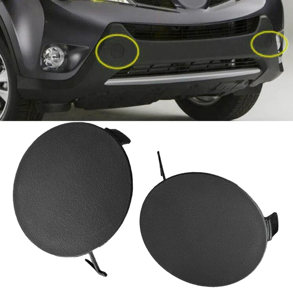 Par De Tapas O Cubiertas Para Orificios De Gancho De Remolque Delantero Para Toyota RAV4 2009-2012