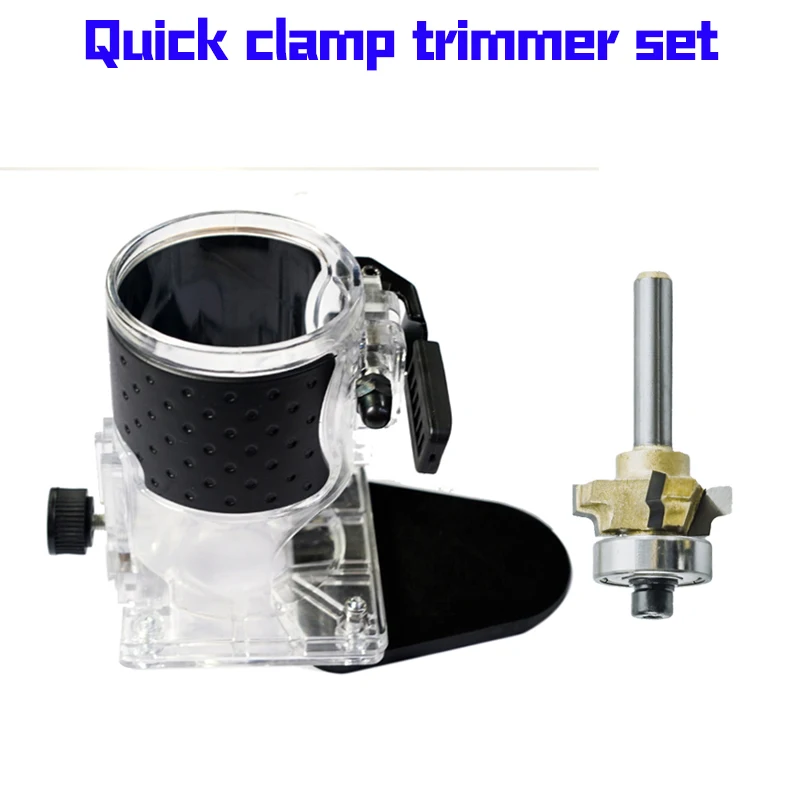 Edge Banding Trimming Machine With Quick Clamp Router Base 4 Flutes Router Bits Electric Trim Milling Machinery Wook Trim Tools