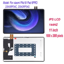 144HZ For Xiaomi Pad 6 Pro 23043RP34C 23043RP34G LCD Display Touch Screen Digitizer Assembly