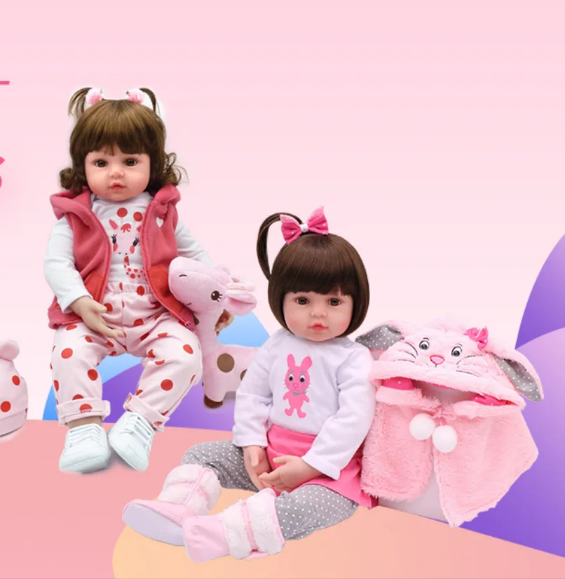 MINISO NPKREBORN Simulation Baby Doll 60cm Silicone Doll Parenting Practice Prop