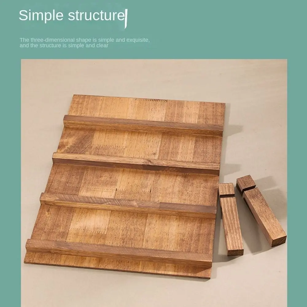 

3/4/5 Layer Wooden Nail Art Stand Large-capacity Space Saving Earring Necklace Display Rack Multi-functional Simple