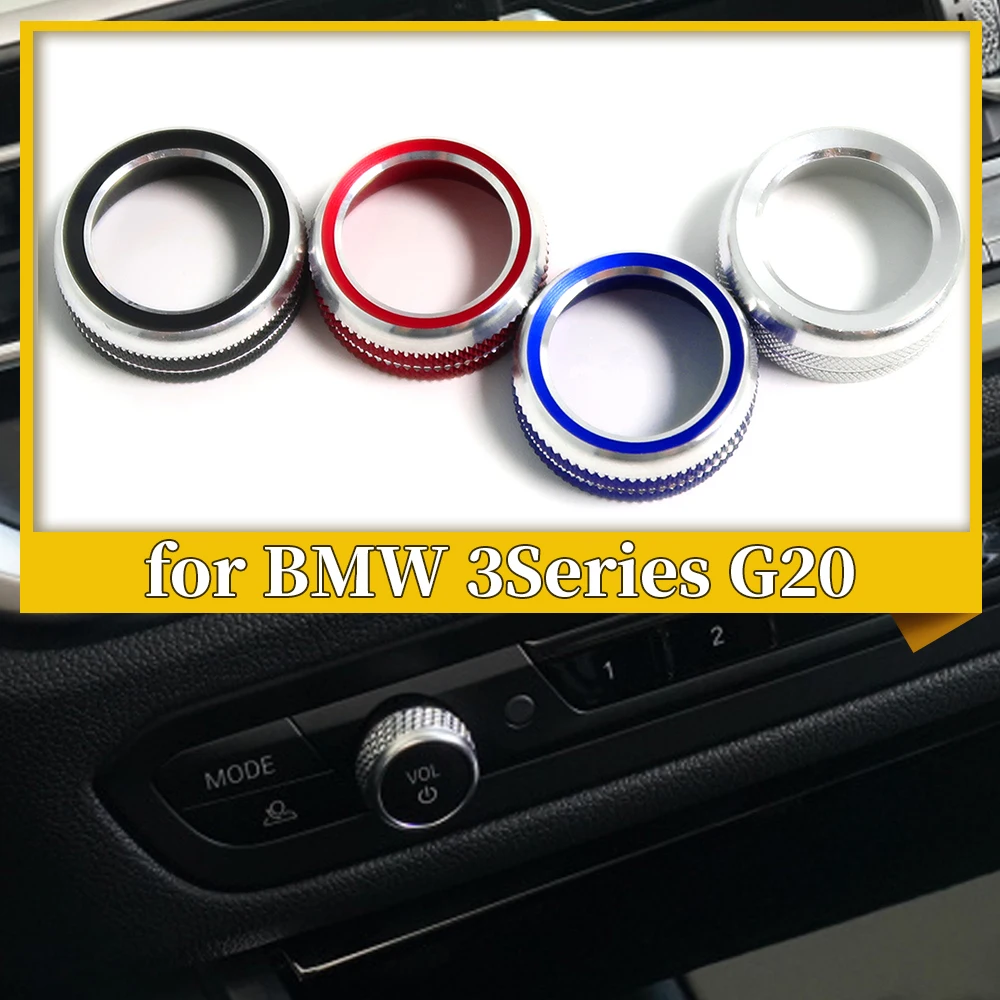 For BMW 3 Series G20 G28 G14 G15 G16 G29 2018-2021 Car Interior Styling Volume Control Knob Button Trim Sticker Decoration Ring