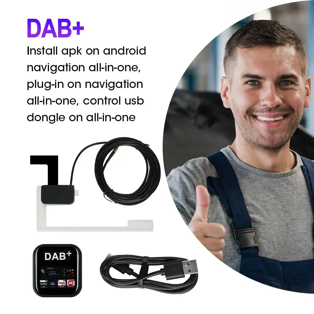 Car DAB+ Antenna with USB Adapter for Android Car Radio GPS Stereo Receiver Module for Europe Digital Signal Android Head Unit
