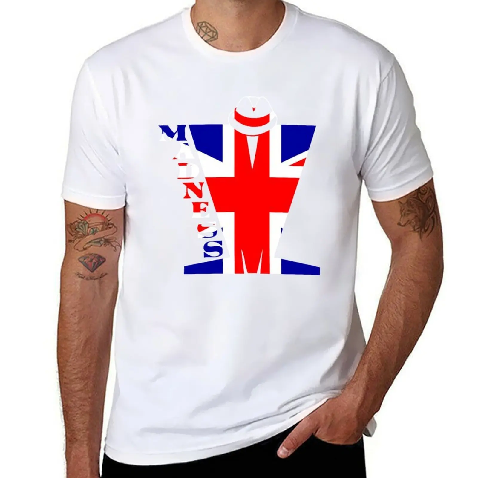 

Madness Union Jack music band graphic gift for fan T-Shirt man t shirt cotton t shirt for man T-Shirt