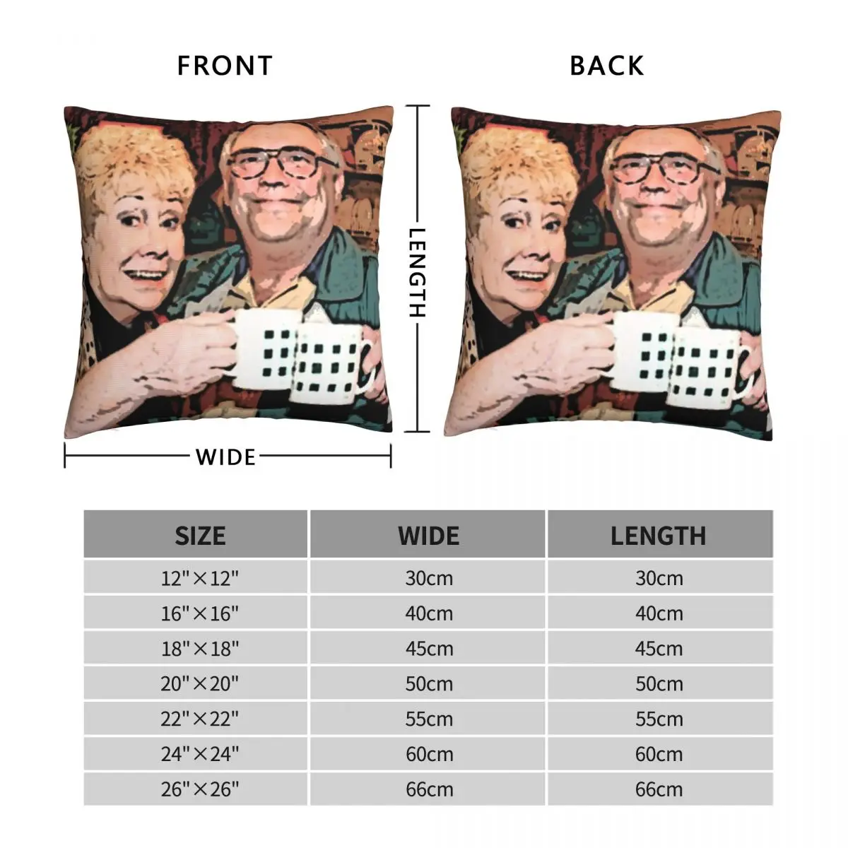 Vera And Jack Duckworth Coronation Street Square Pillowcase Polyester Linen Velvet Pattern Decor Pillow Case Home Cushion Case