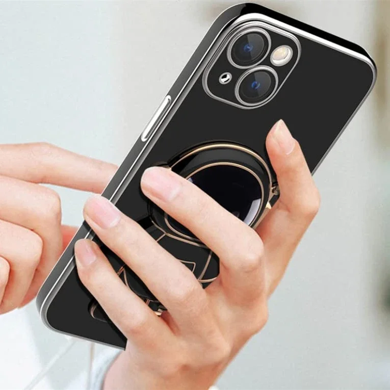 Creative 6D Plating Astronaut Mobile Phone Stand For IPhone Universal Phone Kickstand Foldable Mount Finger Phone Holder Bracket