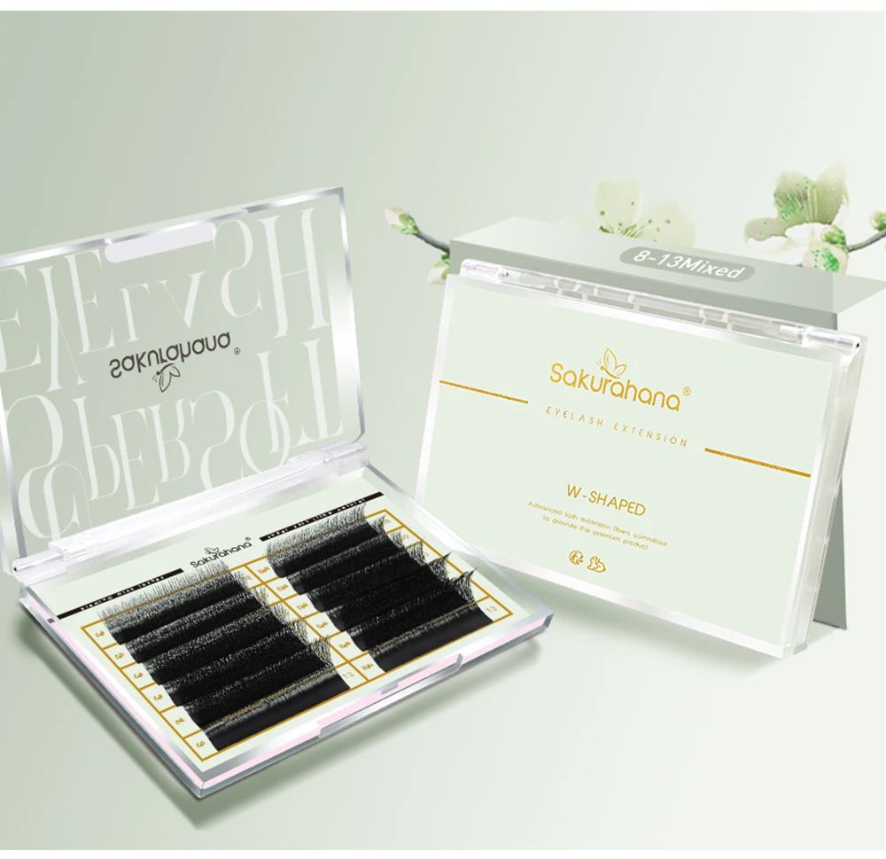 SAKURAHANA Fuchs 3D 4D 5D Geformte Wimpern Fasern Falsche Katzenaugen-Wimpernverlängerung Vorgefertigte Volumen-Fuchs-3D-Form Wimpern – Detail 11