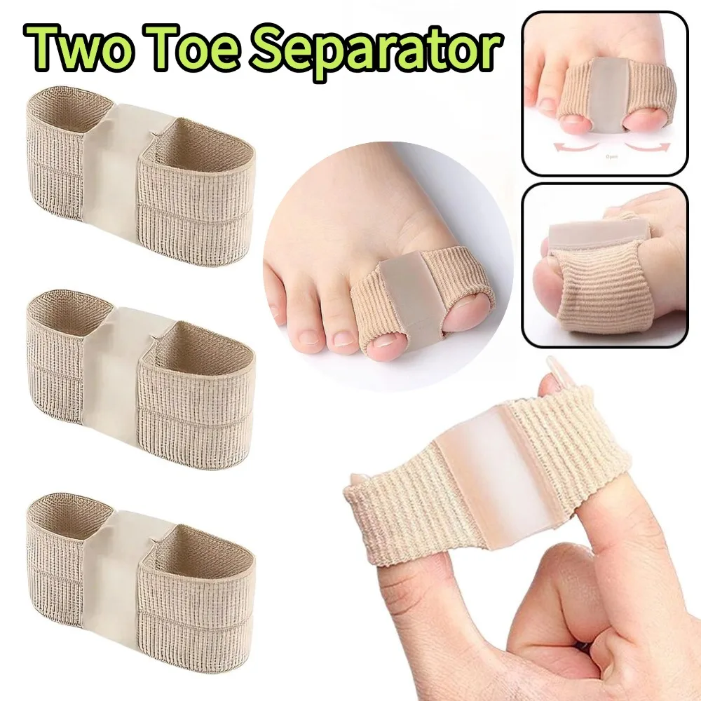 Elastic Two Toe Separator Hallux Valgus Bunion Corrector Thumb Straightener Feet Bone Adjuster Pedicure Foot Care Tools 1/2/5PCS
