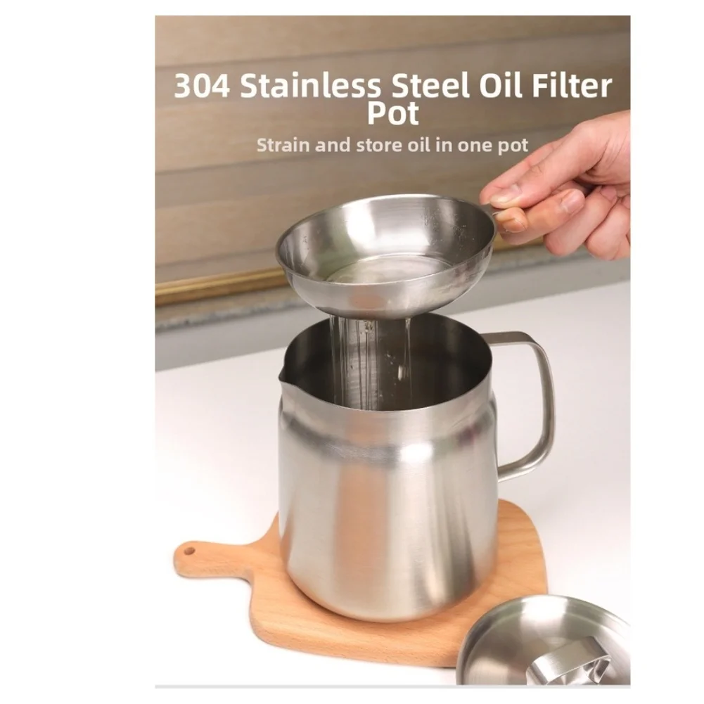 

1Pc 304 Stainless Steel Deep Fryer Pot With Filter Basket For Kitchen Oil Straining And Tempura Frying Cookware Storage