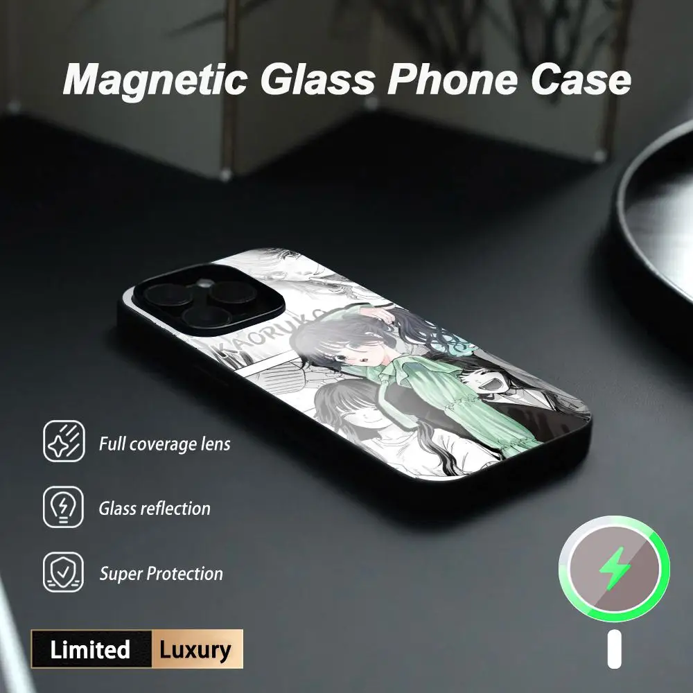 Kaoruko waguri japan comics cute Phone Case For iPhone17 Air 16 e 15 14 13 12 11 Plus Mini Pro Max Glass Magnetic Case