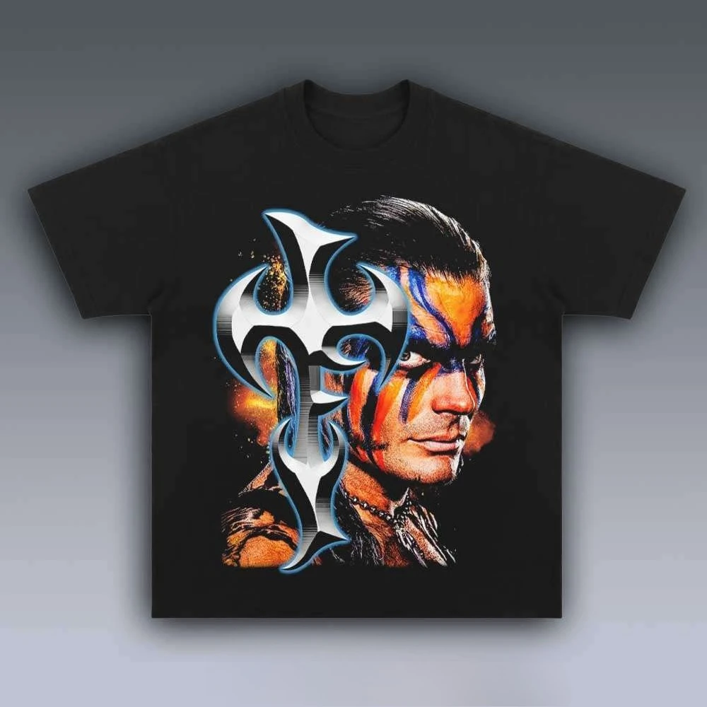 Camiseta gráfica de lucha libre de Jeff Hardy The Enigma para hombre y mujer, camiseta Retro Hardy Boyz Fan Casual Streetwear de manga corta