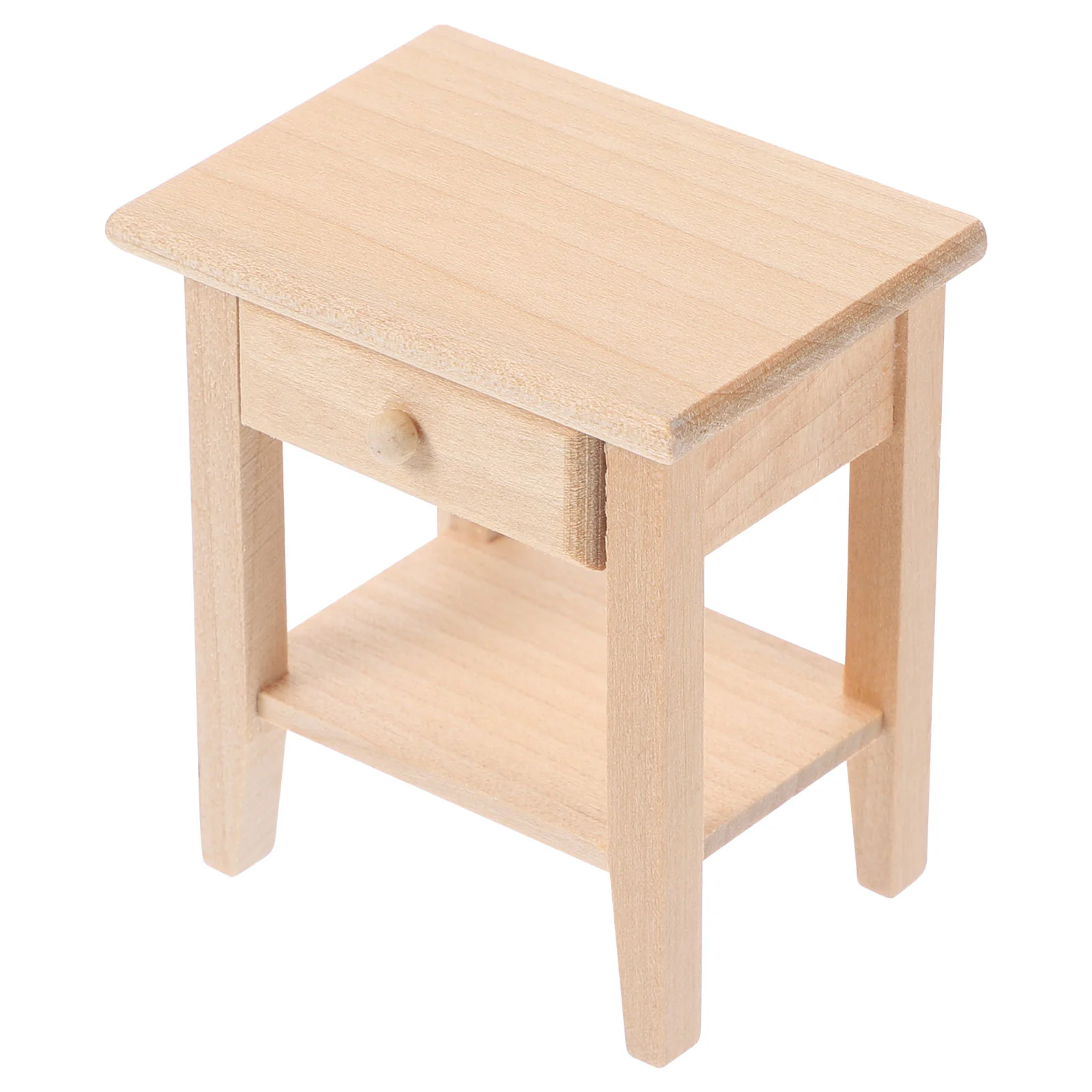 House Side Cabinet Miniature Decoration Wooden Furniture Ornament Nightstand Supplies Bedside Table