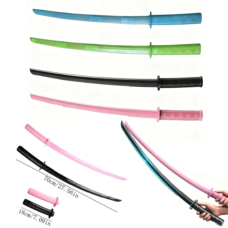 Couteau créatif imprimé en 3D, jouets de soulagement d'épée rétractable Katana extensible pour l'entraînement des Arts martiaux et des accessoires de Cosplay, 1 à 2 pièces