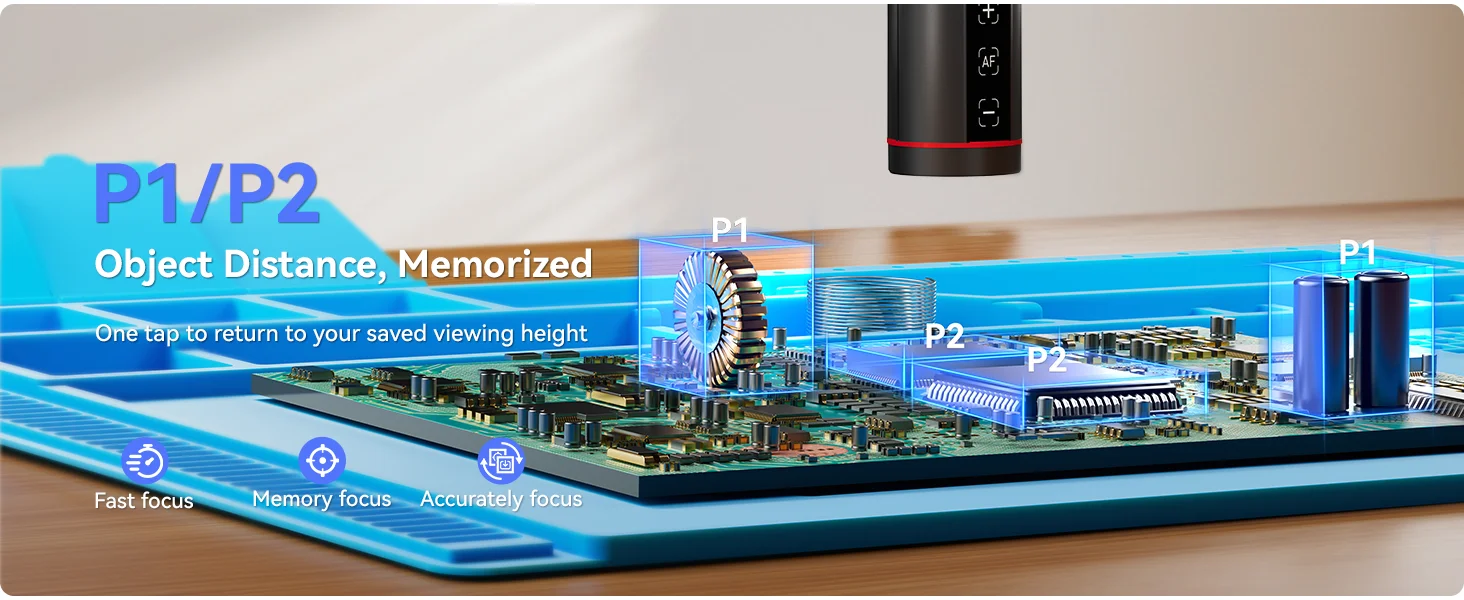 TOMLOV Autofokus Digitalmikroskop 2000X für Elektronik-Lötarbeiten TM3K-AF Max 3K HDMI Mikroskop 10\" IPS-Display Flexibler Arm – Detail 4