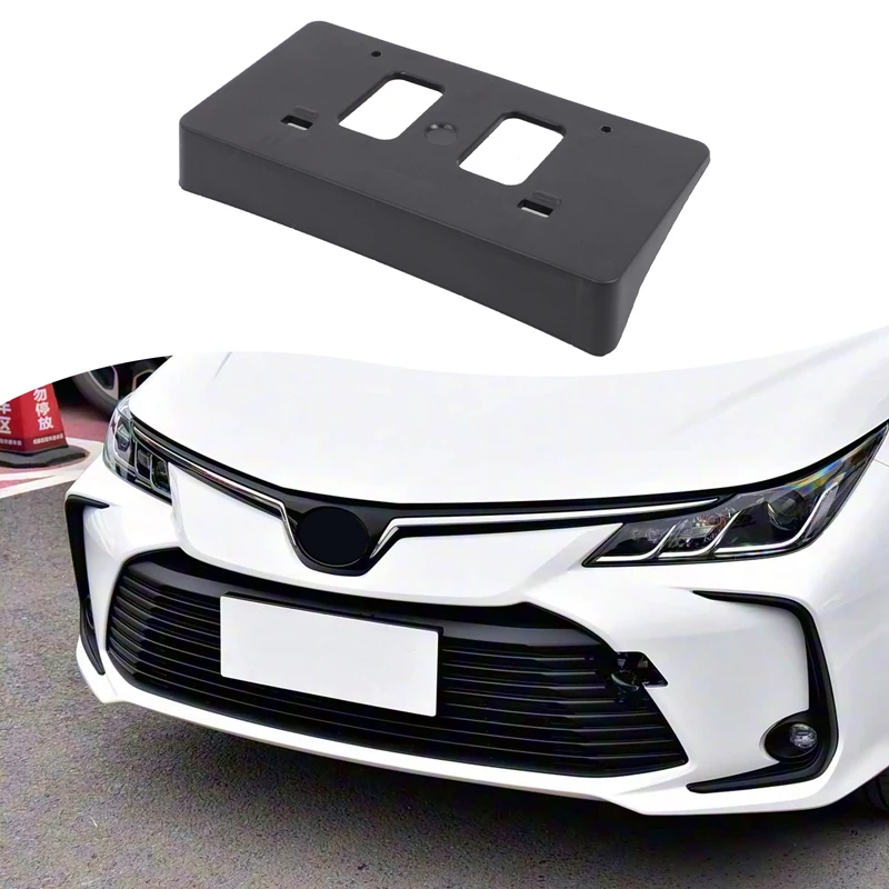 

1Pcs ABS black For Toyota Corolla 2020-2022 car front license plate bracket modification accessories OE: TO1068159 | 5211412280