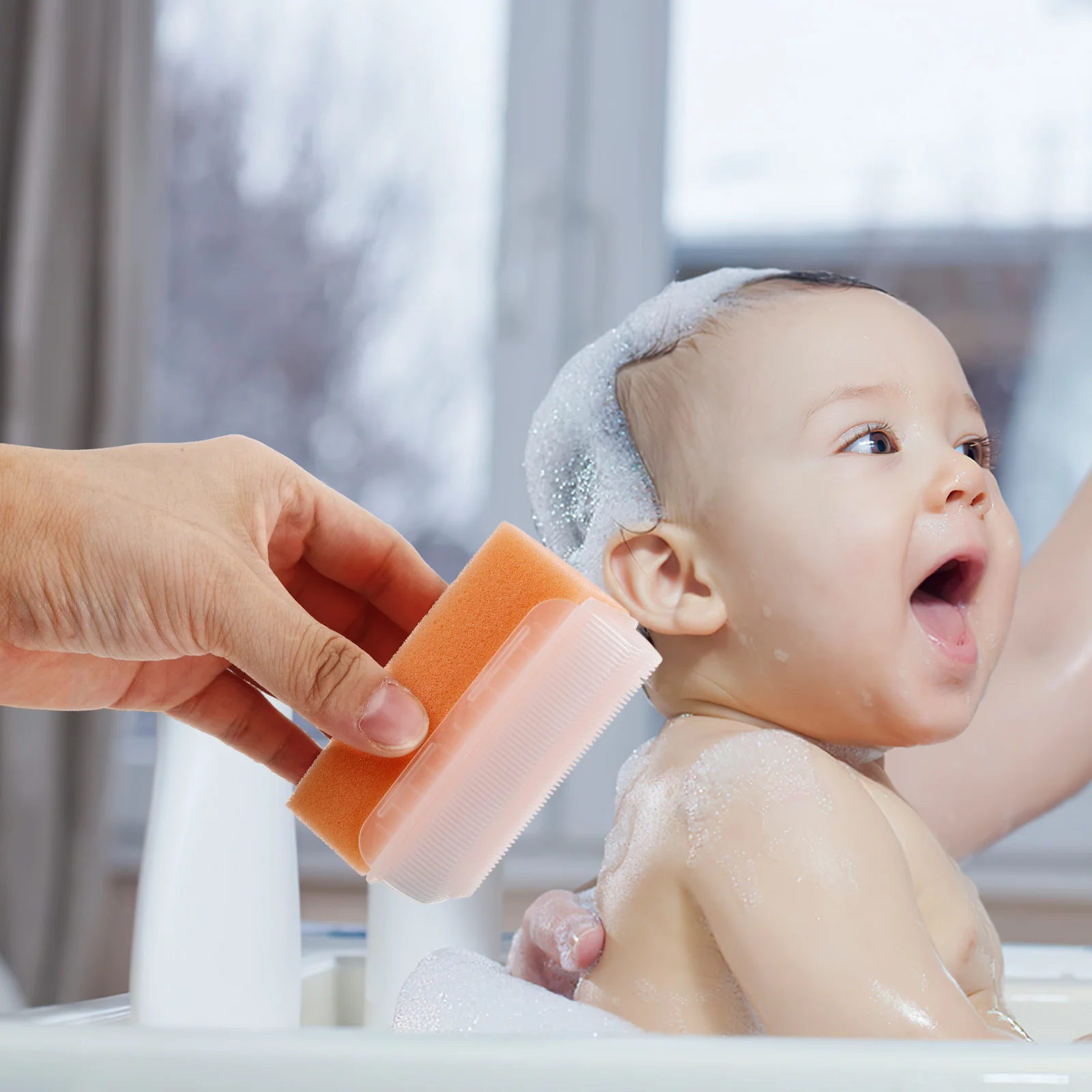 

Sensory Training Device Baby Sponge for Bathing Newborn Scrubber Hair Wash Brush Man