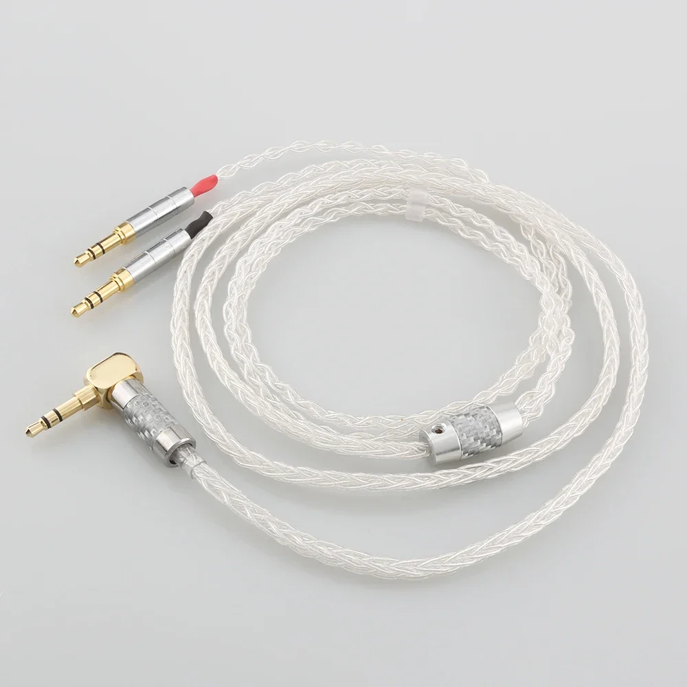 99% Pure Silver 8 Core Headphone Earphone Cable For Focal Clear Elear Elex Elegia Stellia earphone headset