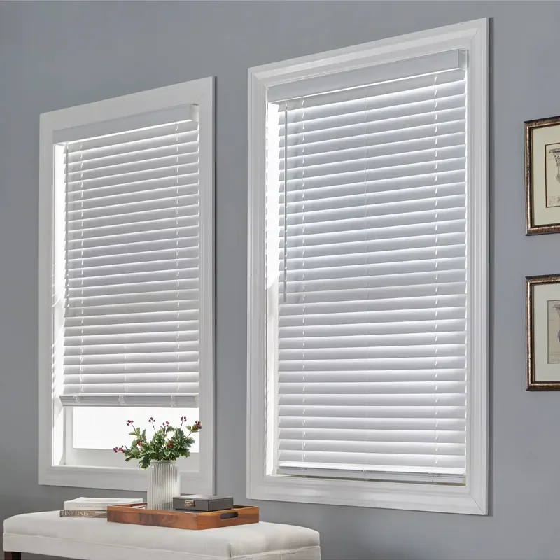 Wooden Venetian Blinds Simple Cheaper Wooden 50MM Slats PVC Faux Wooden Blinds For Home