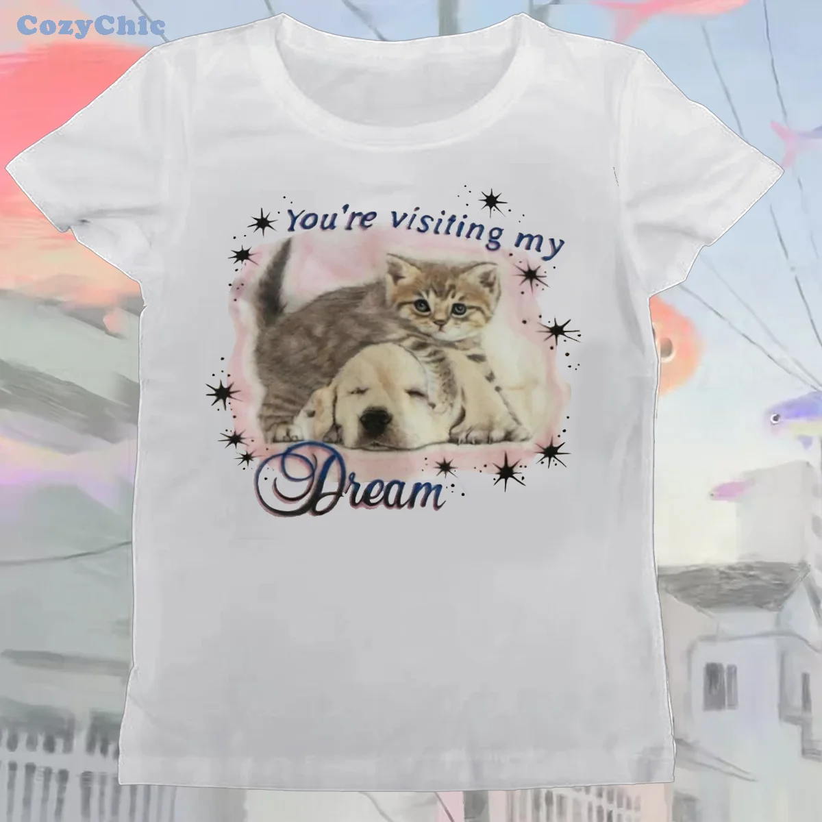 Cutecore Clothes Graphic Tees Y2k Top for Women Girl Y2k Kitty Emo 90s Vintage Clothes Free Delivery Shipping Clothes Woman Sale