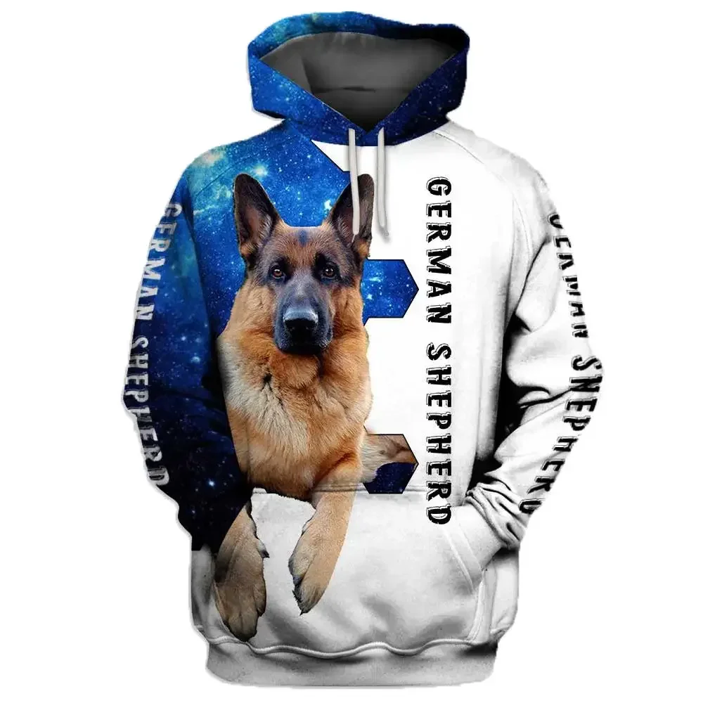 Unisex 3D Graphic Hoodies Sweatshirts Animals Dog Art German Shepherd Dog Hoodie Men/Women Casual Streetwear Sweatshirt Pullover