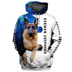 Unisex 3D Graphic Hoodies Sweatshirts Animals Dog Art German Shepherd Dog Hoodie Men/Women Casual Streetwear Sweatshirt Pullover