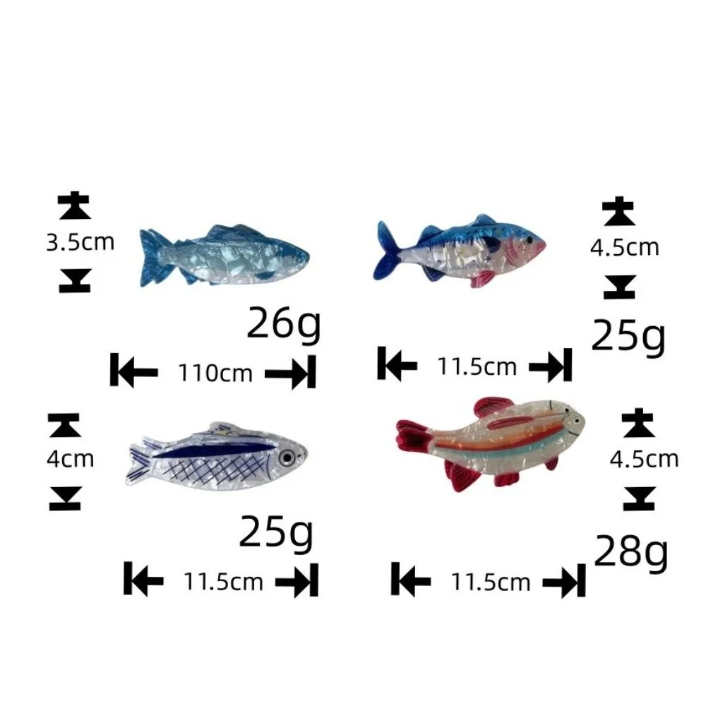 Neuartige Kreative Ozeanfisch-Haarklammer Rutschfeste Lustige Meerestier-Haarspange Leichte Acetat-Haarspangen für den Täglichen Gebrauch – Detail 1