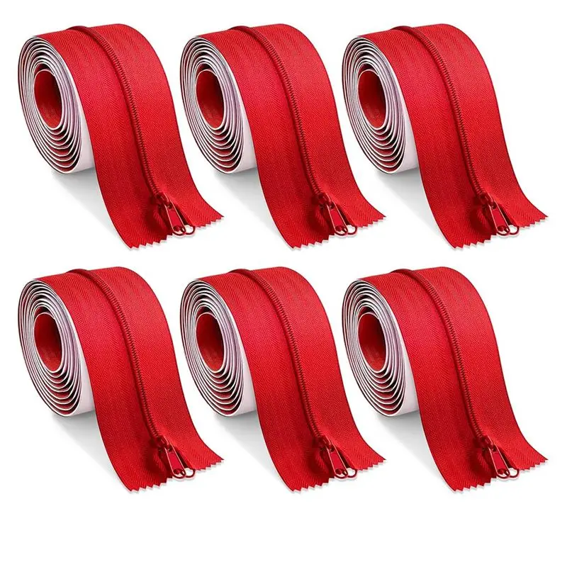 6Pcs Zipper For Dust Barrier, Self Adhesive Instant Door Zipper Protector Zipper For Greenhouse Dust Barrier Tent-AA26
