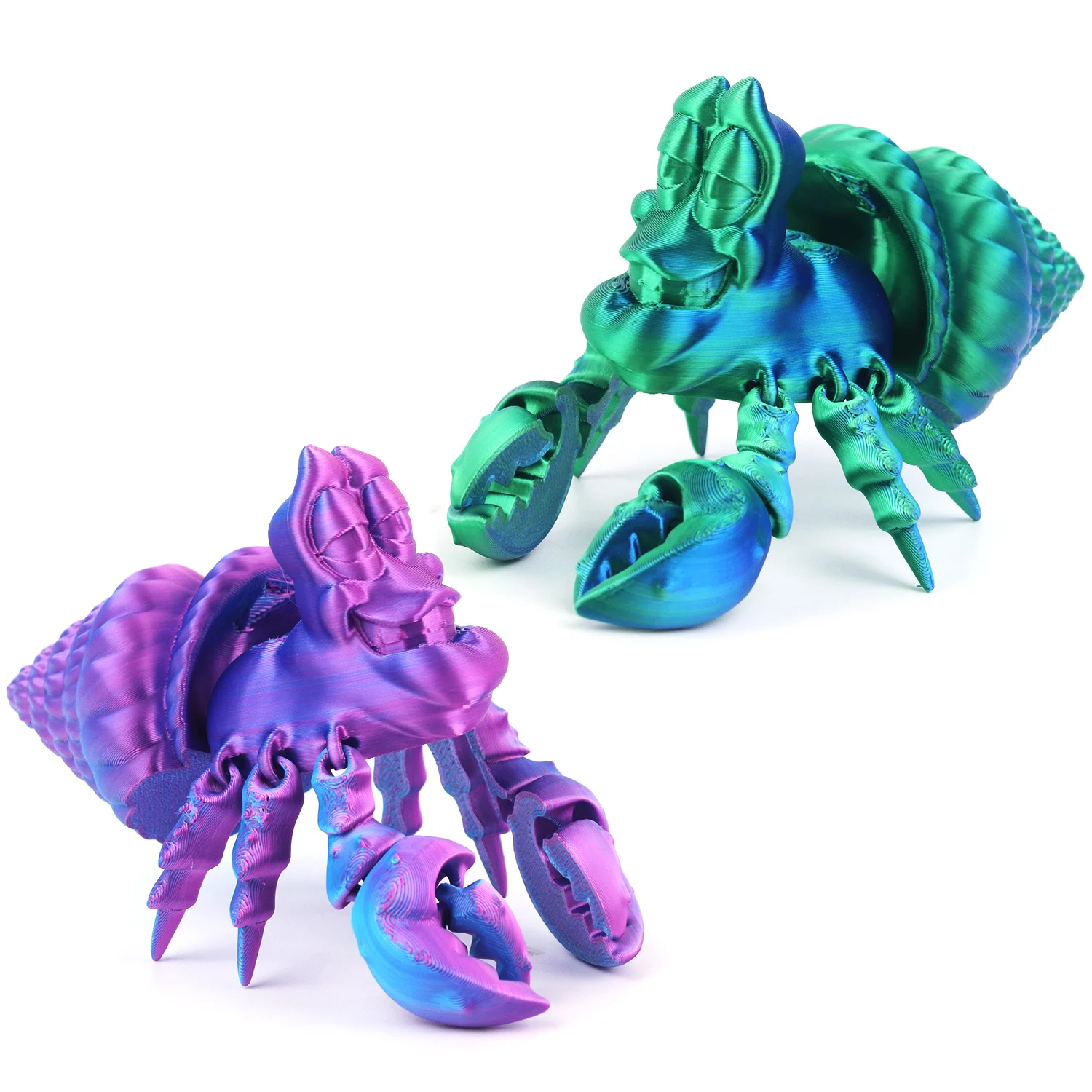 Conch hermit crab model creative figurine gift joint movable new unique decompression 3D printed toy