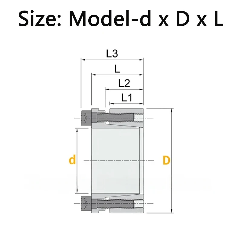 1PCS Z3A Expansion Sleeve Keyless Bushing, Shaft‑Locking Tension Connection Assembly, Fits Shaft Diameter d=19‑65mm