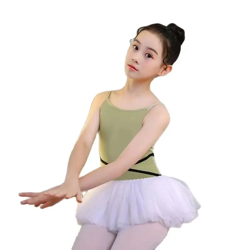 Nieuwe Aankomst Kinderen Ballet Leotard Tule Jurk Lente En Zomer Sling Vest Leotard Tutu Jurk Ballet