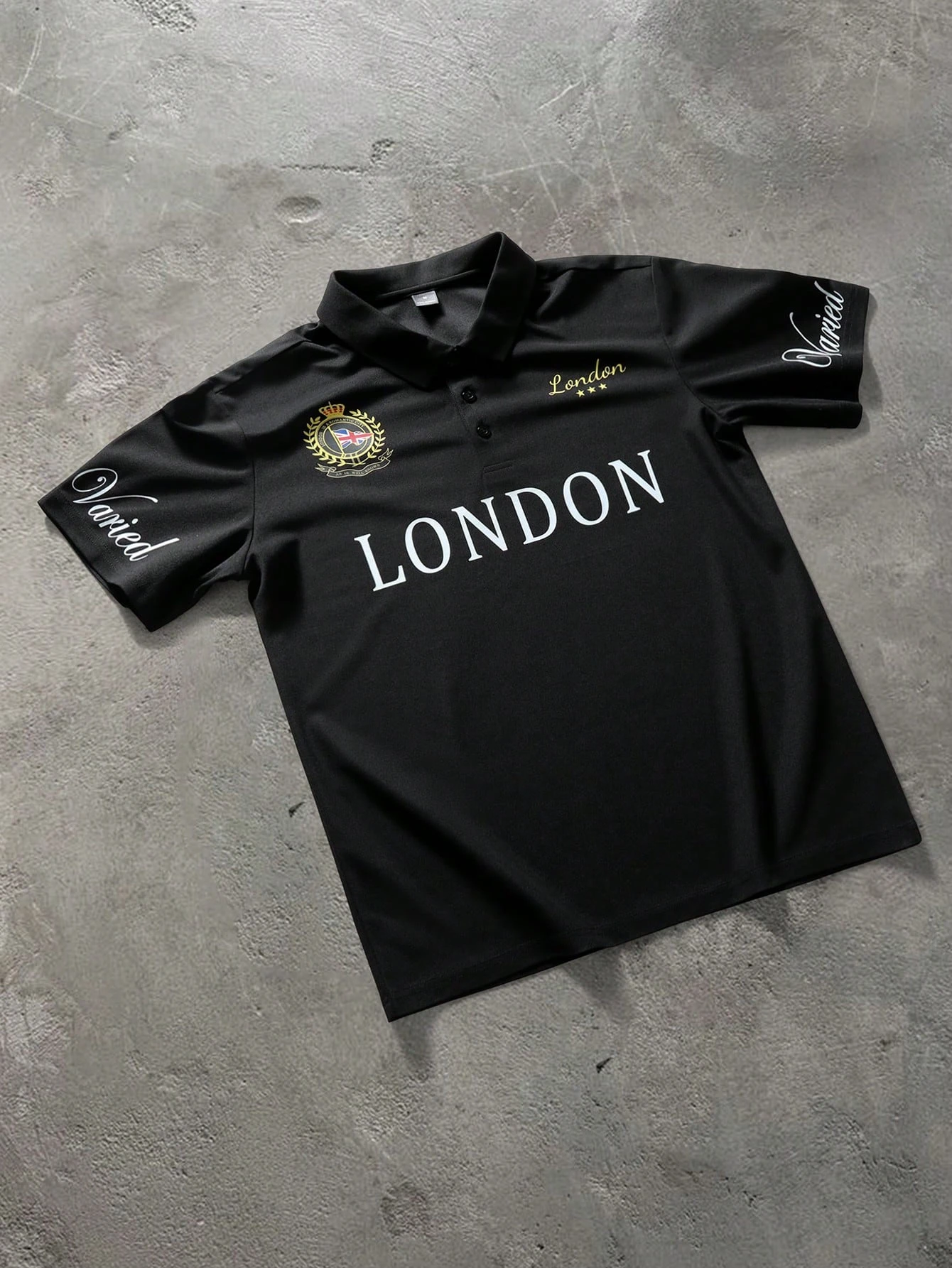 City Limited London Polo Shirt, Printed Round Neck Polo, Suitable for Both Men and Women To Wear in Summer