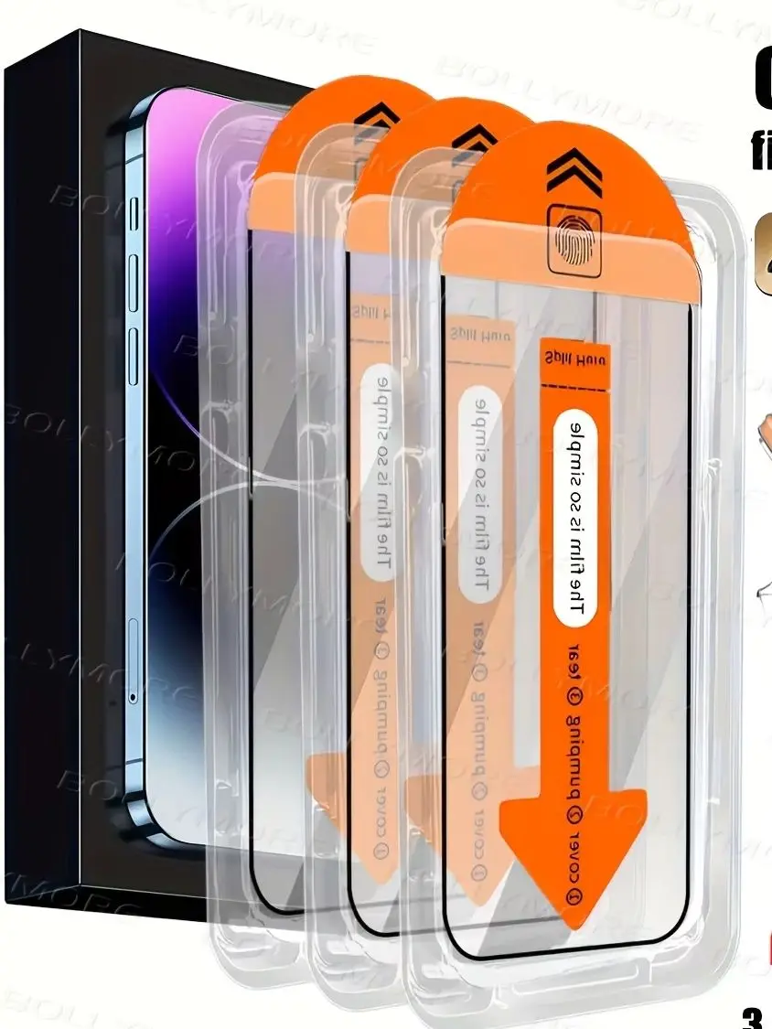 3-teiliges HD-Handy-Displayschutz-Set und 1 Handyhülle, kompatibel mit iPhone 17/ Air/17 Pro Max/16/15/14/11/XR/XS
