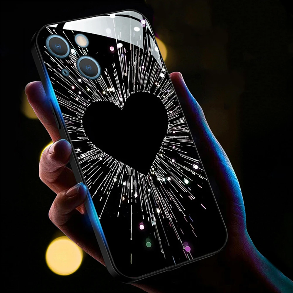 

2025 Top Luminous Cover 7 Color LED Light Music Cell Phone Case For Samsung S25 S24 S23 S22 S21 S20 FE Note 10 20 Plus Ultra A54