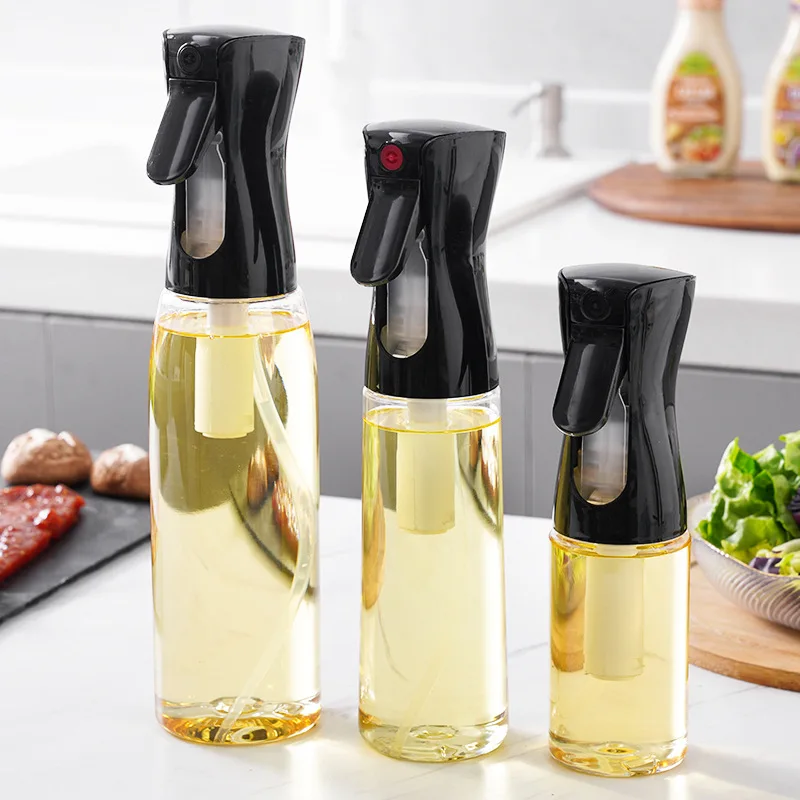 1pc 200ml/300ml Oil Spray Bottle Kitchen Cooking Olive Oil Dispenser Camping BBQ Baking Vinegar Soy Sauce Sprayer Containers