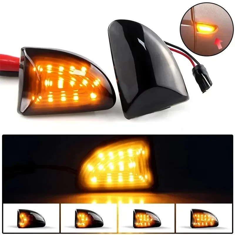 

For Flashing Side Repeater Lamp Dynamic LED Sequential Turn Signal Lights Smart Two 451 MK1 & MKII 2007-20 2pcs