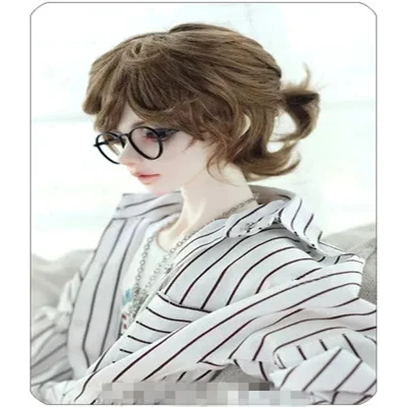 BJD دمية محاكاة الشعر مناسبة ل 1/31/41/61/8 حجم موضة محب وسيم مجعد ضفائر شعر الرجال حساسة تقليد الموهير