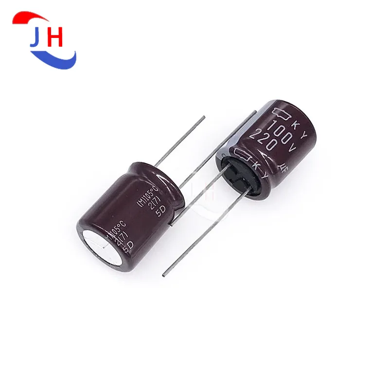 5/10PCS Aluminum Electrolytic Capacitor 100v220uf 16*20 16x20 KY High Frequency And Long Life 100V 220UF