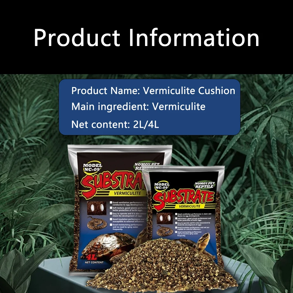 2/4L Perlite Vermiculite Coconut Soil Turtle Egg Incubation Substrate Garden Potting Soil Mix Media Reptile Breeding Accessories