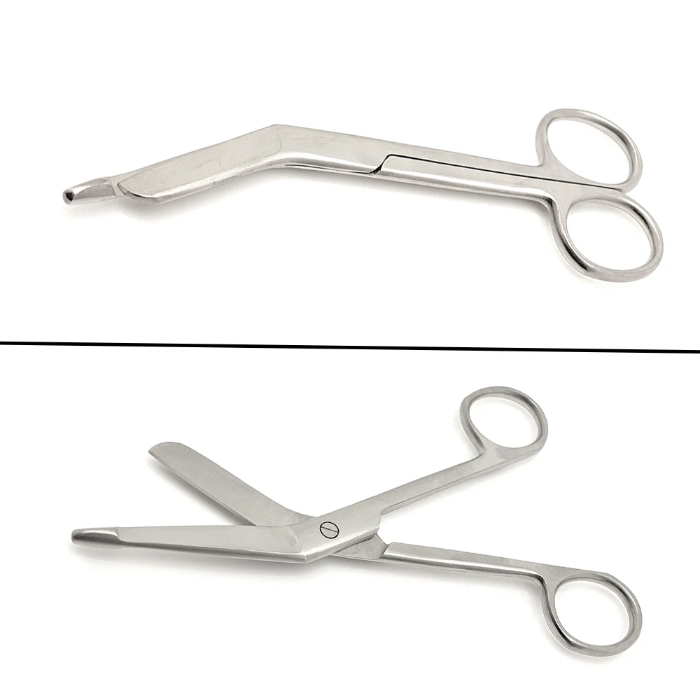 Tijeras de vendaje Lister de 14Cm, tijeras quirúrgicas de acero inoxidable, dispositivo médico para el cuidado de heridas, instrumento de primeros auxilios