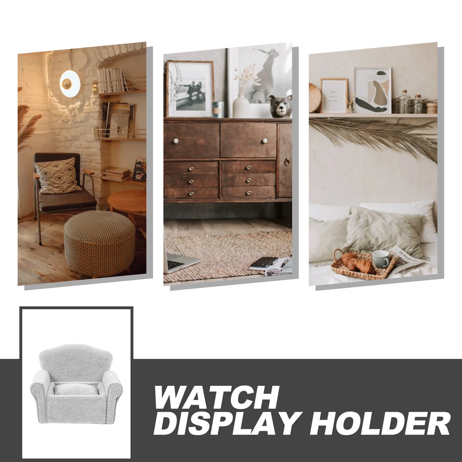 

Sofa Shaped Jewelry Display Holder Portable Bracelet Watch Organizer Box Sturdy Practical Display Stand For Home Use