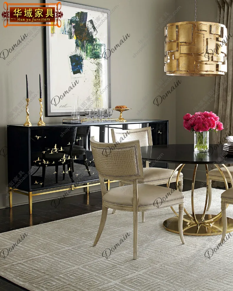 New Classic Printed Entryway Cabinet Decorative Storage Hallway Modern Sideboard Customized Free Shipping