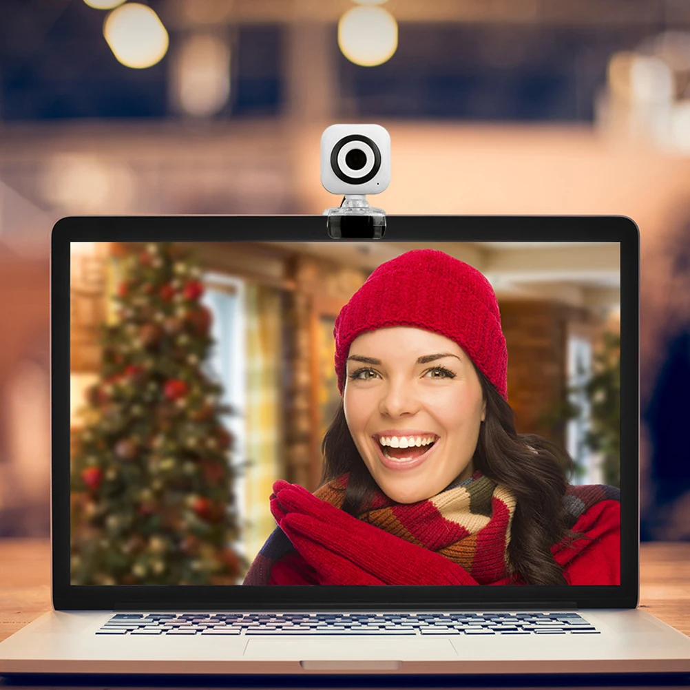 

USB Camera White for Desktop Notebook Home Use Clear Image Quality Easy Focus Adjustment Compatible with Windows Xp Win8