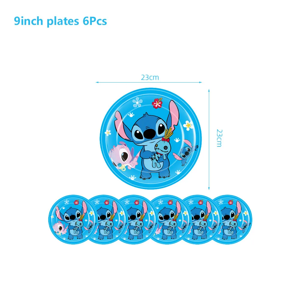 Stitch Birthday Festive Party Supplies Tableware Paper Napkin Tablecloth Plate Balloon Plate Baby Shower Girl Wedding Decoration